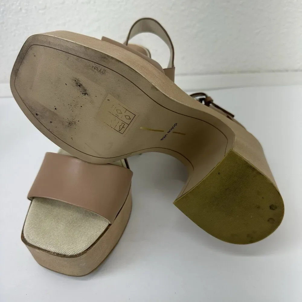 Dolce Vita Wallis Heels in Cafe Stella Chunky Platform Sandals Wedding Party 9